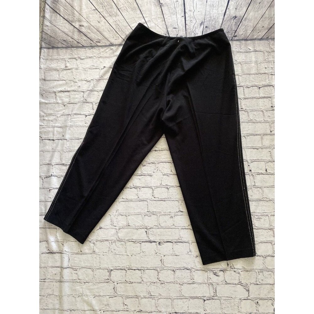 Grace Dane Lewis Woman Black White Stitching‎ Dress Pants SZ18W Spandex $98 NWOT - Picture 8 of 14